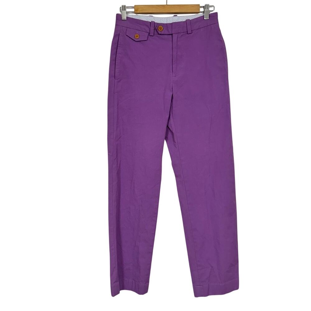 Brooks Brothers Purple Clark Fit Chino Pants Mens 28 X 32 Casual Golf Bold